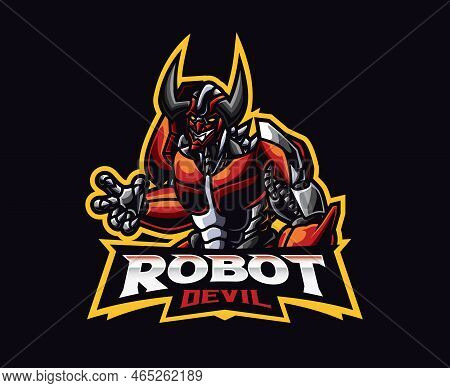 Devil Robot Mascot Logo Design