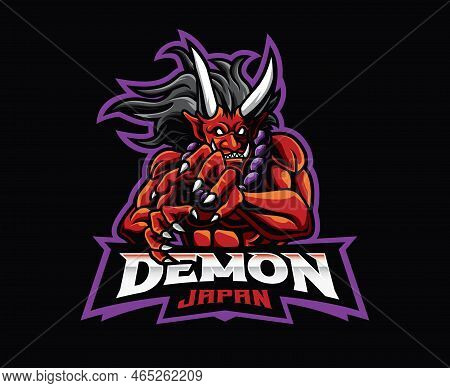 Demon Oni Mascot Logo Design
