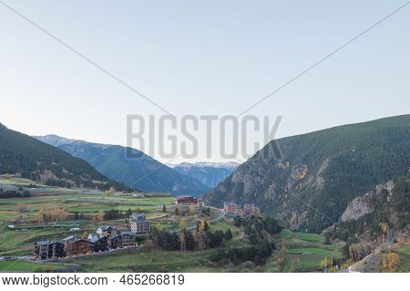 Morning At The Roc Del Quer Viewpoint In Canillo, Andorra.