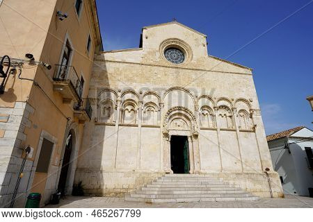 Facade Of Termoli Cathedral, Molise, Italy. Architecture