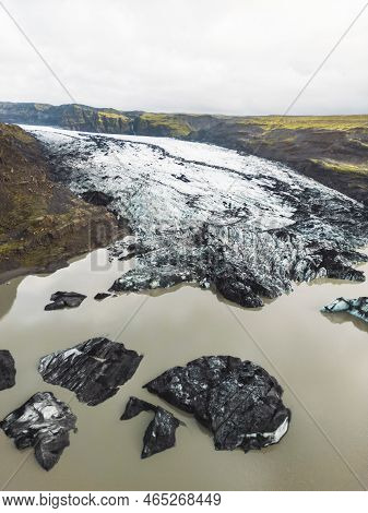 Global Warming Causing Glaciers To Melt - Iceland, Vertical