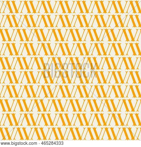 Abstract Seamless Pattern For Background And Home Textile Design. Ornament With Greek Letter Lambda