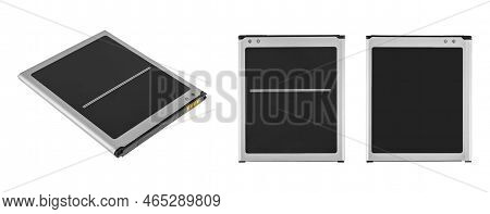 Battery For The Phone, A Spare Part For The Phone, On A White Background