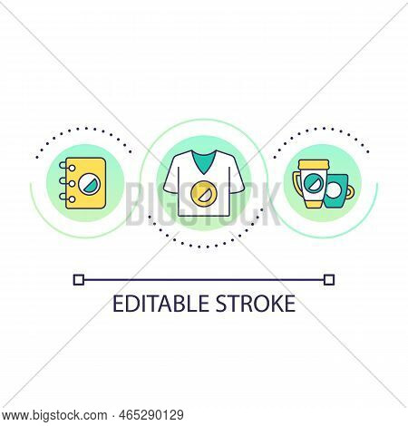 Selling Custom Merchandise Loop Concept Icon. Merch For Brand Promotion. Monetization For Streamer A