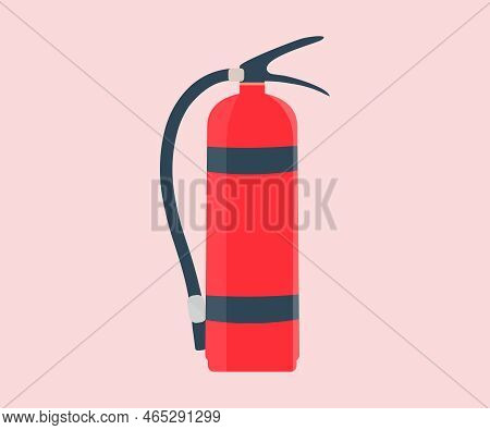 Fire Extinguisher System, Red Tank Of Fire Extinguisher Logo Design.fire-fighting Safety Unit For Pr