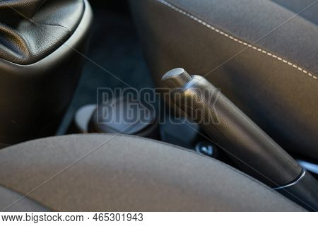 Handbrake Parking Brake Lever In A Cheap Car