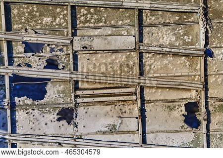 Rusty Scrap Metal Texture Af An Abandoned Plane Wreck