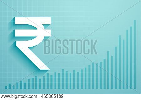 Digital Money Inr Indian Rupee Trading Concept Background Vector