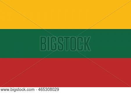 The National Flag Of The Country Of Lithuania. Lithuanian Flag. Lithuanian State Symbol. Labor Day. 