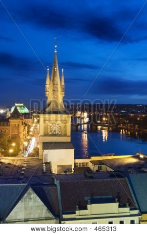 Nacht Cityscape - Praag