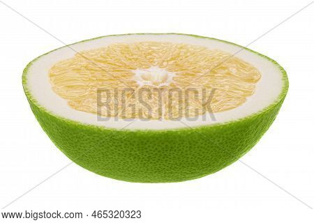 Citrus Sweetie Or Pomelit, Oroblanco Isolated On White Background Close-up. Field With Clipping Path