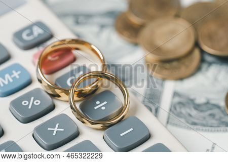 Save Money And Planning Wedding Concept. Sustainable Financial Goal For Family Life Or Married Life.
