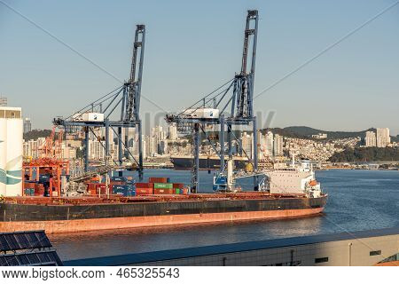 Port Of Busan Largest Harbor In South Korea