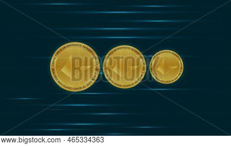 Loopring-lrc Virtual Currency Images. 3d Illustrations. Coin Logo