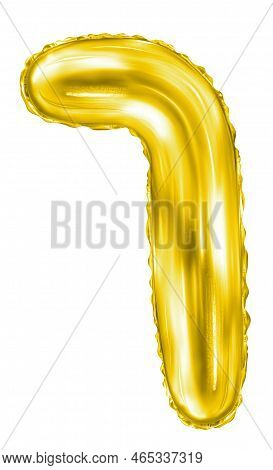 Silver Foil Inflatable Toys Font Hebrew Letters Balloons. 3d Illustration Of A Realistic Letter Nun 