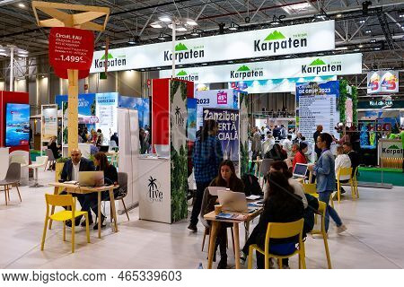 Bucharest, Romania - November 10, 2022: The Romanian Tourism Fair. This Image Is For Editorial Use O