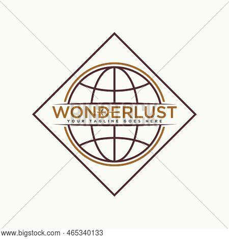 Simple And Unique Line Globe For Emblem Or Background Image Graphic Icon Logo Design Abstract Concep
