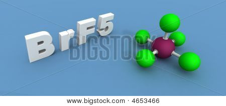 Bromem fluorid molekula