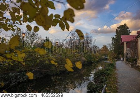 The Paths Of The Delaware Canal Trail At Lambertville, Nj, Are Lined With The Trees That Are  Showin