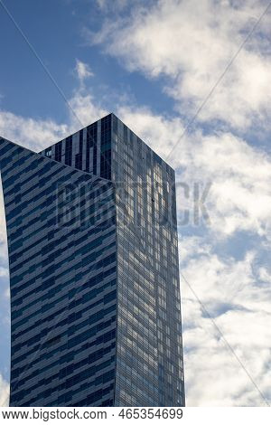 Warsaw Poland, October 2, 2022:  View Of City Center With Modern Skyscrapers - Golden Terraces Shopp