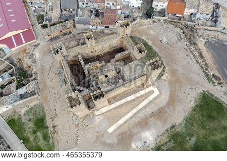The Castle Of Sadaba On The Rock On Top Of A Small Hill, In The Region Of Cinco Villas, Zaragoza, Ar