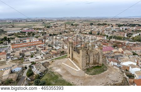 General Aerial View Of Sabada From The Castle On The Rock On Top Of A Small Hill, In The Region Of C