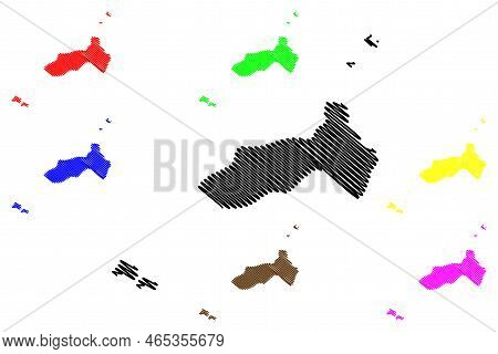 Galite Islands (republic Of Tunisia, Archipelago) Map Vector Illustration, Scribble Sketch La Galite