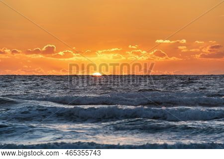 Beautiful Summer Sunset Landscape Image Of Widemouth Bay In Devon England With Golden Hour Light Oce