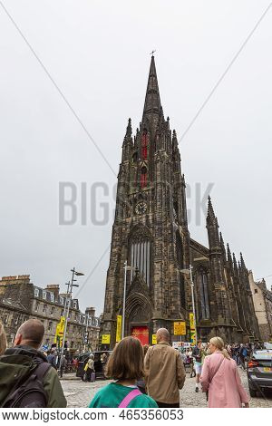 View Of The Hub Of Edinburgh At The End Of The Royal Mile