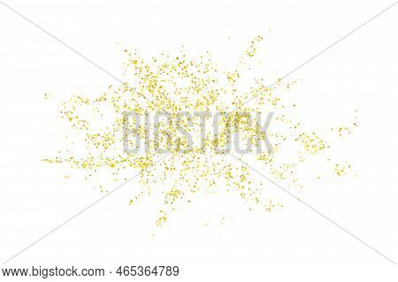 Background Explosion Burst Plume Golden Abstract Grainy Texture, Crumbs. Gold Dust. Sand Particles G
