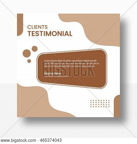 Clients Testimonial Or Customer Feedback Review Social Media Post