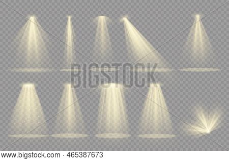 Glow Yellow Spotlight Special And Light Effect.
