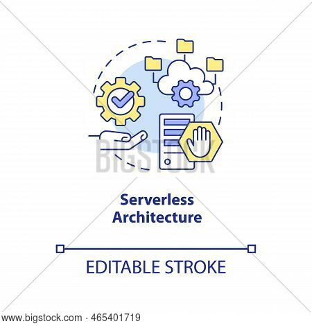 Serverless Architecture Concept Icon. Web Production. Trend In Website Development Abstract Idea Thi