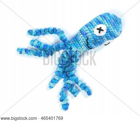 Crochet Squid Or Octopus, Isolated