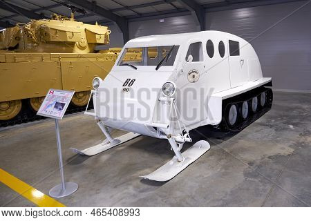 Kubinka, Moscow Region, Russia - November 13, 2022: 1943 Bombardier B8 Snowmobile At The Museum Of A