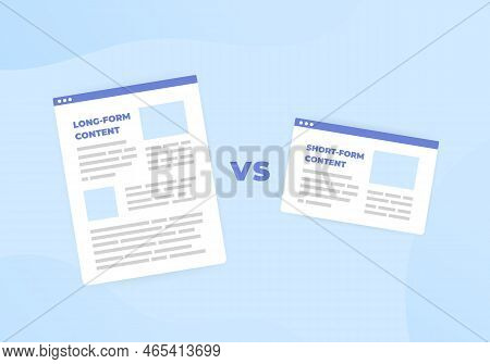 Long-form Vs Short-form Content And Seo. Improve Website Search Ranking - Serp And Get More Traffic,