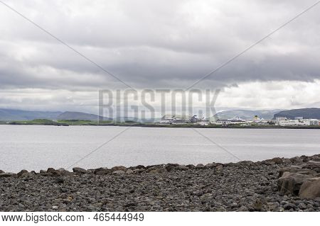 Reykjavik, Iceland - June 27, 2014: Reykjavik Videy Ferry Terminal In Iceland In Overcast Weather