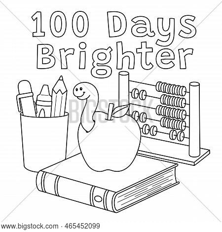 A Cute And Funny Coloring Page For The 100th Day Of School Brighter. Provides Hours Of Coloring Fun 