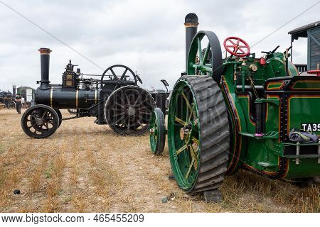 Tarrant Hinton.dorset.united Kingdom.august 25th 2022.a Restored Wallis And Steevens Traction Engine