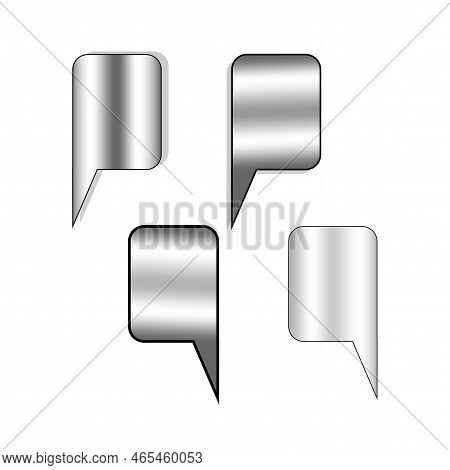 Chat Message Icon. Geometric Shape. Vector Illustration. Stock Image.