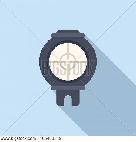Scope Icon Flat Vector. Rifle Gun. Cross Eye