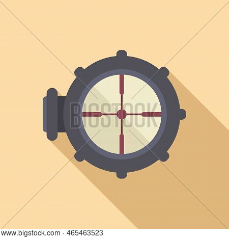 Scope Sight Icon Flat Vector. Rifle Gun. Cross Eye
