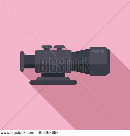 Danger Scope Icon Flat Vector. Rifle Sight. Sniper Military