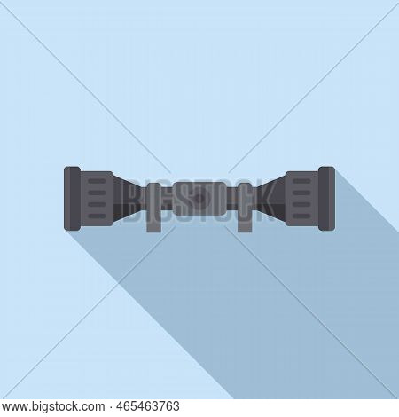 Optical Scope Icon Flat Vector. Gun Rifle. Sniper Weapon