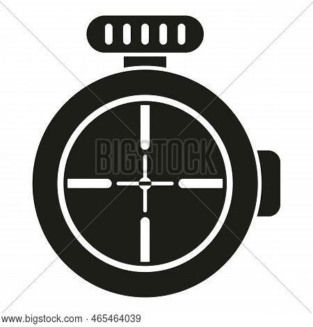 Sniper Sight Icon Simple Vector. Rifle Scope. Military Texture