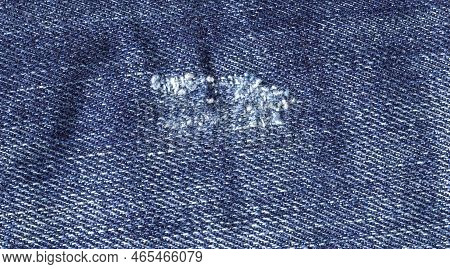 Jeans Fabric Texture. High Quality Stock Photo. The Connection Of The Fibers Of The Fabric.