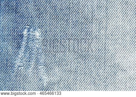 Jeans Fabric Texture. High Quality Stock Photo. The Connection Of The Fibers Of The Fabric.