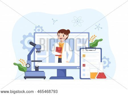 Online Laboratorium With Conducting Research Scientific, Experimentation And Measurement In A Lab In