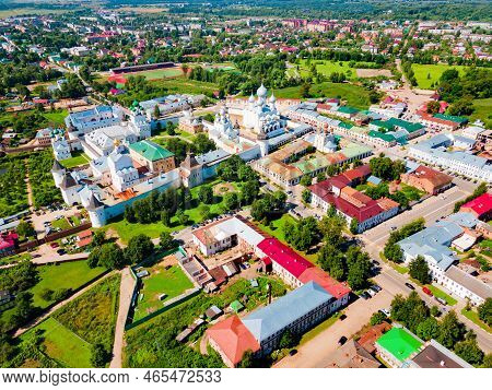 Rostov Kremlin Aerial Panoramic View In Rostov Veliky Or Rostov The Great In Yaroslavl Oblast, Golde
