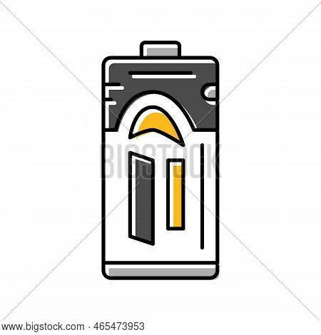 C Battery Power Energy Color Icon Vector. C Battery Power Energy Sign. Isolated Symbol Illustration